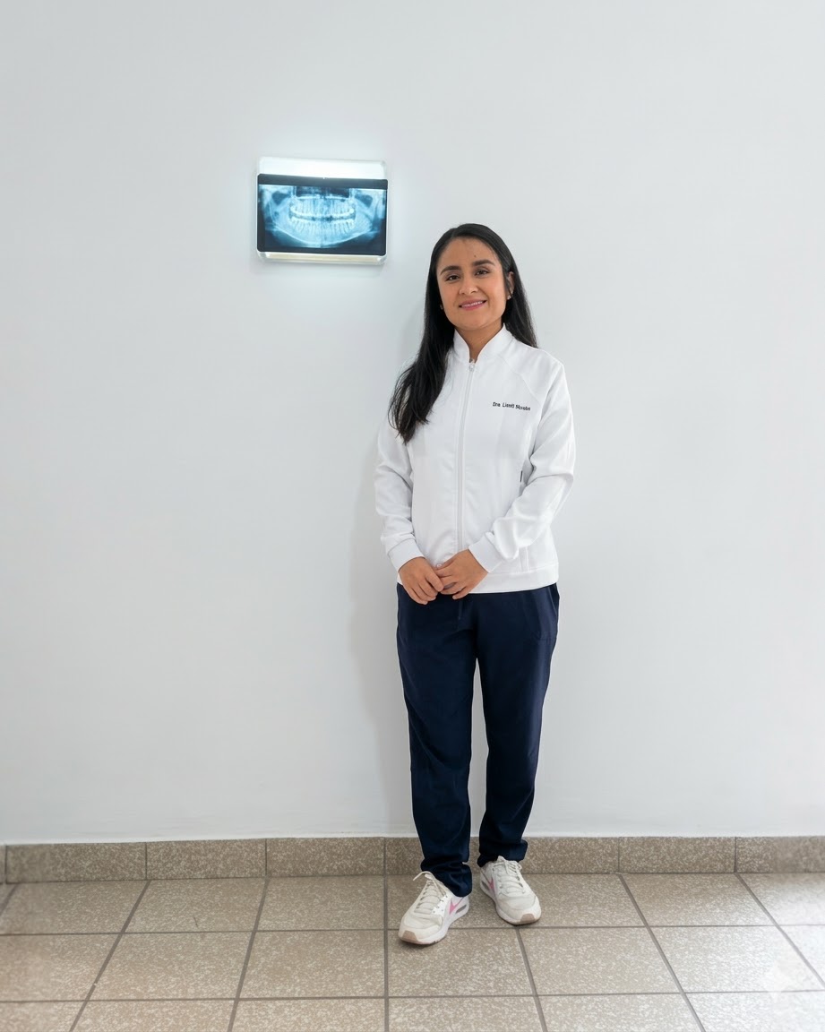 Dra. Lirio Ríos Pinacho en su consultorio dental en Ejutla de Crespo